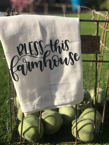 NEW - Bless this Farmhouse Kitchen Dish Towel