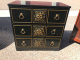 Black and Gold Small Chest of Drawers