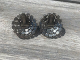 Vintage Blue Rhinestone Bracelet and Clip-on Earrings Set