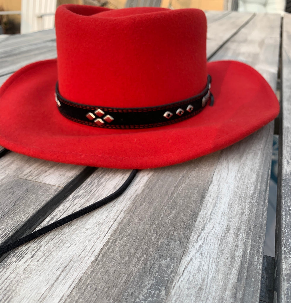 Wool Outback Trading Co Sz Small 1422 Ascot Red Cowboy Hat