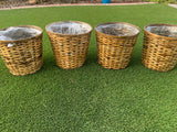 Wicker plant baskets