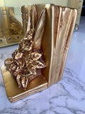 Pair of Vintage Gold Plaster Bookends