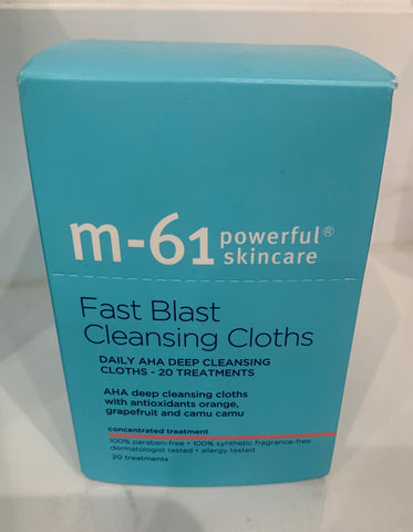 NIB m-61 Fast Cleansing Cloths 20 Treatments