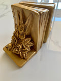 Pair of Vintage Gold Plaster Bookends