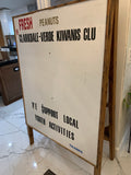 Large Vintage A-Frame Sandwich Board Sign