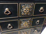 Black and Gold Small Chest of Drawers